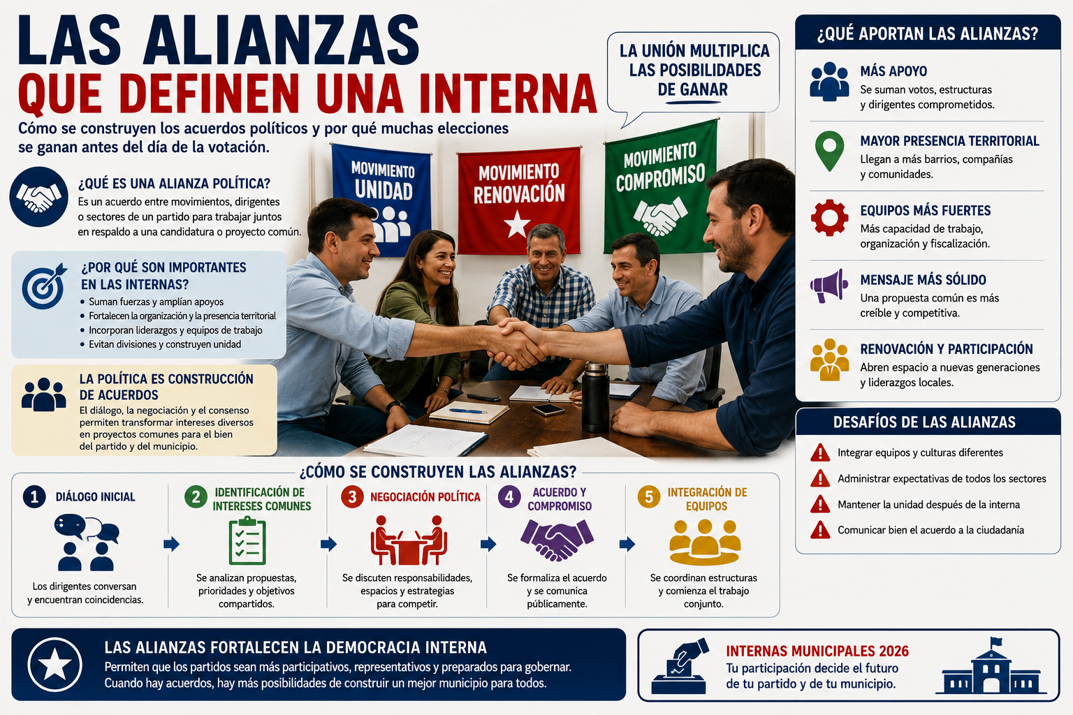 22) Las alianzas que definen una interna